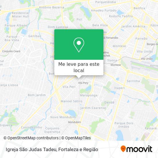 Igreja São Judas Tadeu mapa