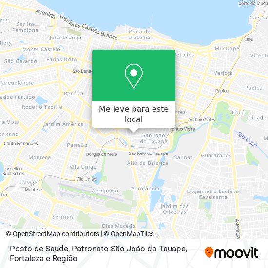 Posto de Saúde, Patronato São João do Tauape mapa