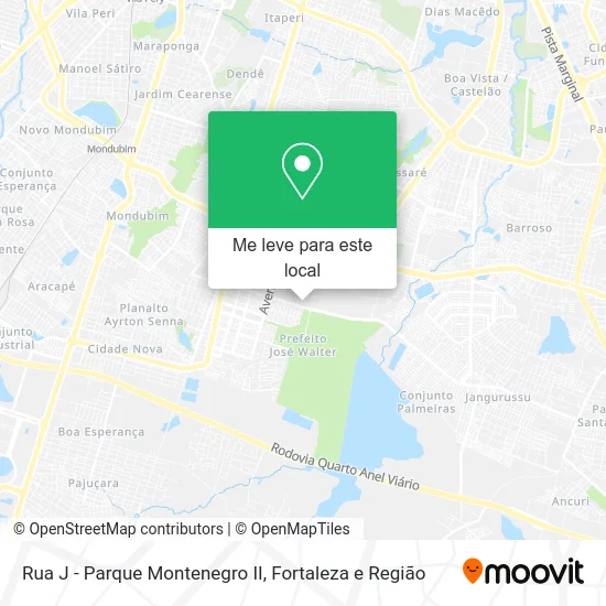 Rua J - Parque Montenegro II mapa