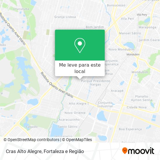 Cras Alto Alegre mapa