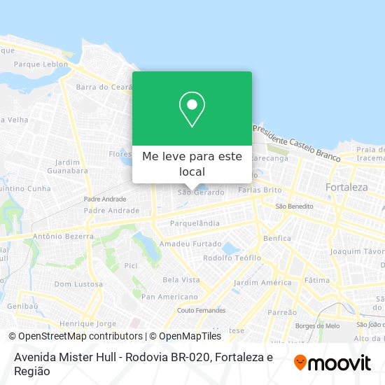 Avenida Mister Hull - Rodovia BR-020 mapa