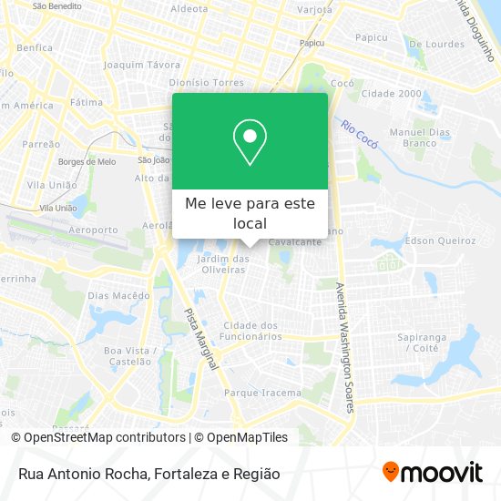 Rua Antonio Rocha mapa