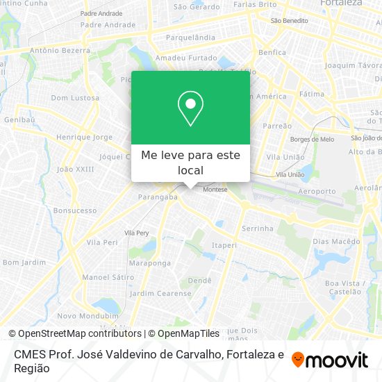CMES Prof. José Valdevino de Carvalho mapa