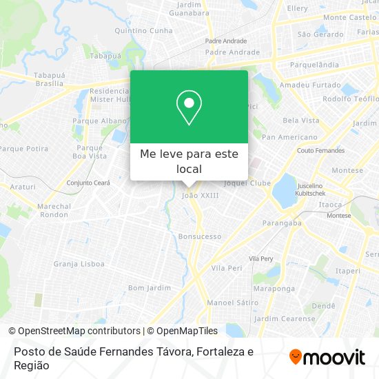 Posto de Saúde Fernandes Távora mapa