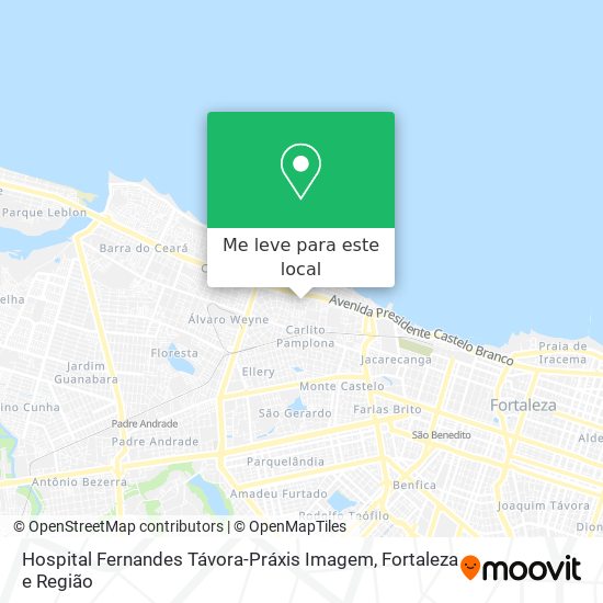 Hospital Fernandes Távora-Práxis Imagem mapa