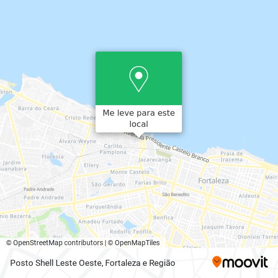 Posto Shell Leste Oeste mapa