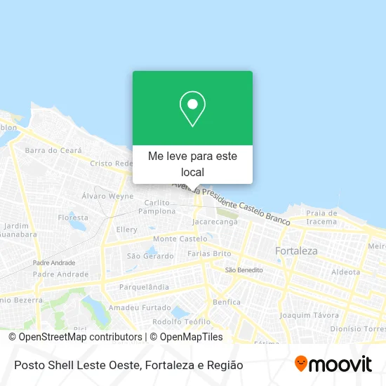 Posto Shell Leste Oeste mapa