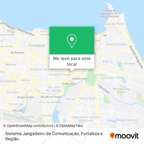 Sistema Jangadeiro de Comunicação mapa