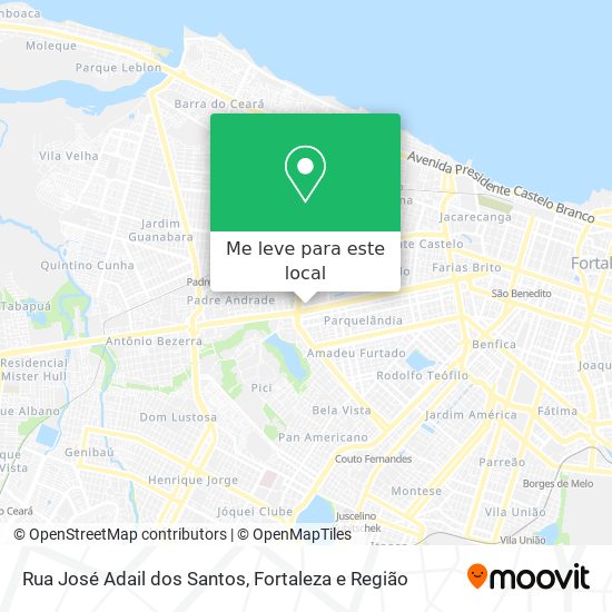 Rua José Adail dos Santos mapa