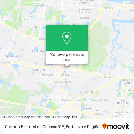 Cartório Eleitoral de Caucaia / CE mapa