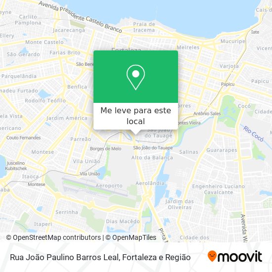 Rua João Paulino Barros Leal mapa