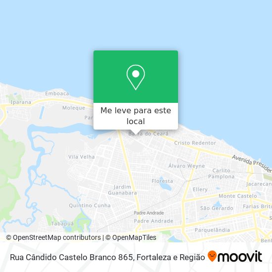 Rua Cândido Castelo Branco 865 mapa