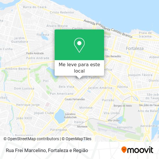 Rua Frei Marcelino mapa