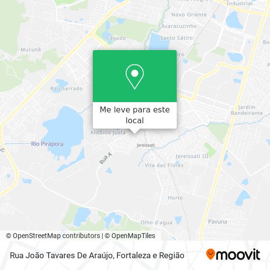 Rua João Tavares De Araújo mapa