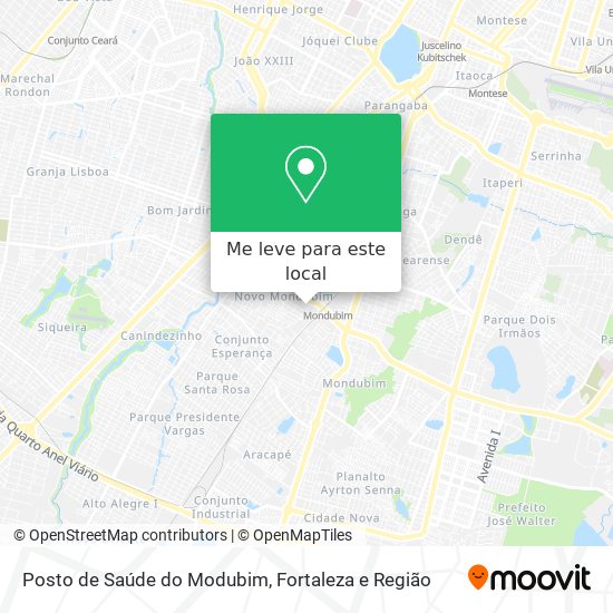 Posto de Saúde do Modubim mapa