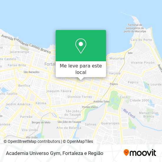 Academia Universo Gym mapa