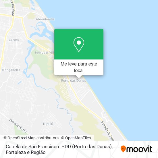 Capela de São Francisco. PDD (Porto das Dunas) mapa