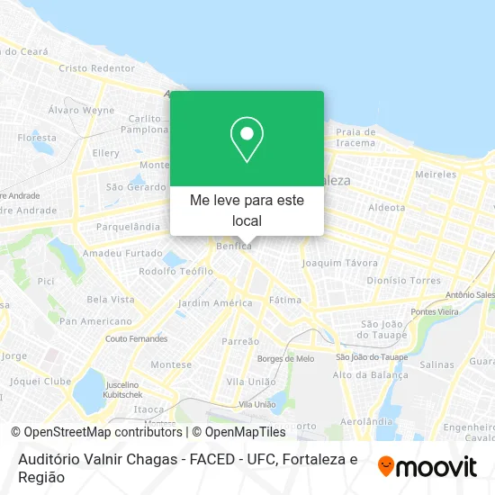 Auditório Valnir Chagas - FACED - UFC mapa