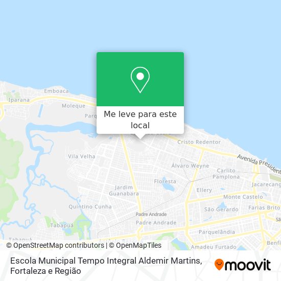 Escola Municipal Tempo Integral Aldemir Martins mapa