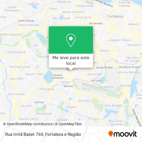 Rua Irmã Bazet 760 mapa