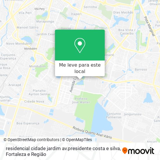 residencial cidade jardim av.presidente costa e silva mapa