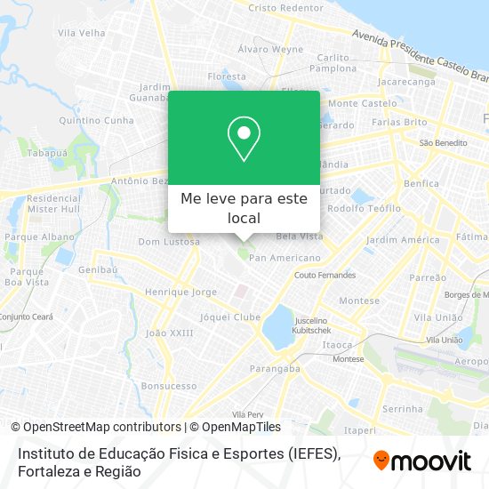 Instituto de Educação Fisica e Esportes (IEFES) mapa
