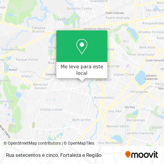 Rua setecentos e cinco mapa