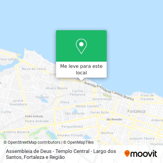 Assembleia de Deus - Templo Central - Largo dos Santos mapa