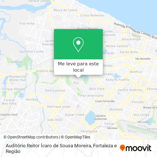 Auditório Reitor Ícaro de Sousa Moreira mapa