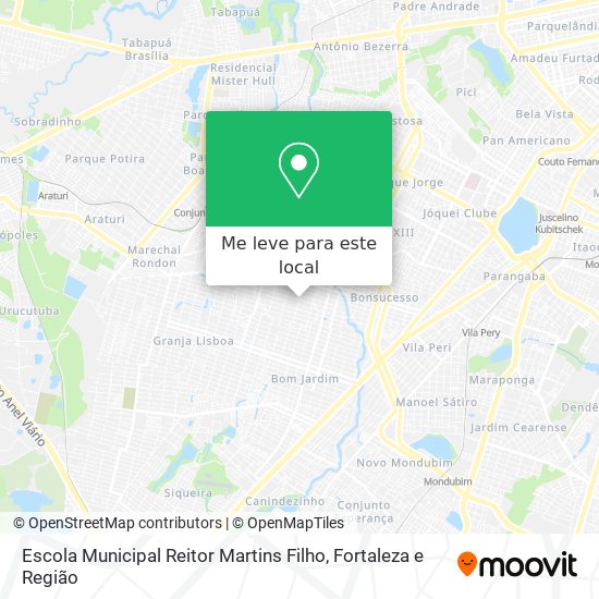 Escola Municipal Reitor Martins Filho mapa