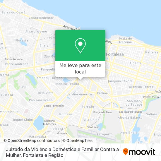 Juizado da Violência Doméstica e Familiar Contra a Mulher mapa