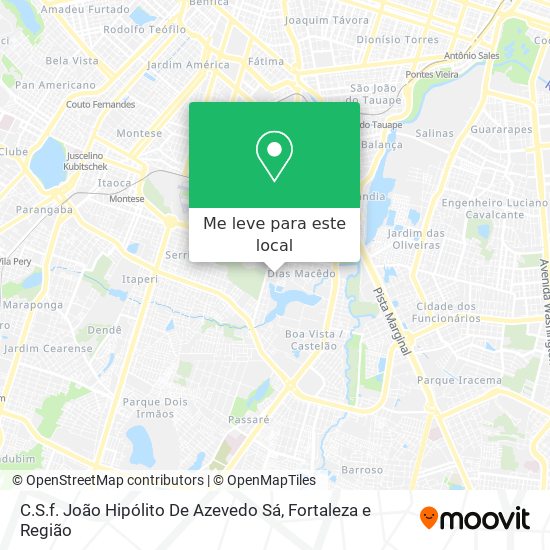 C.S.f. João Hipólito De Azevedo Sá mapa