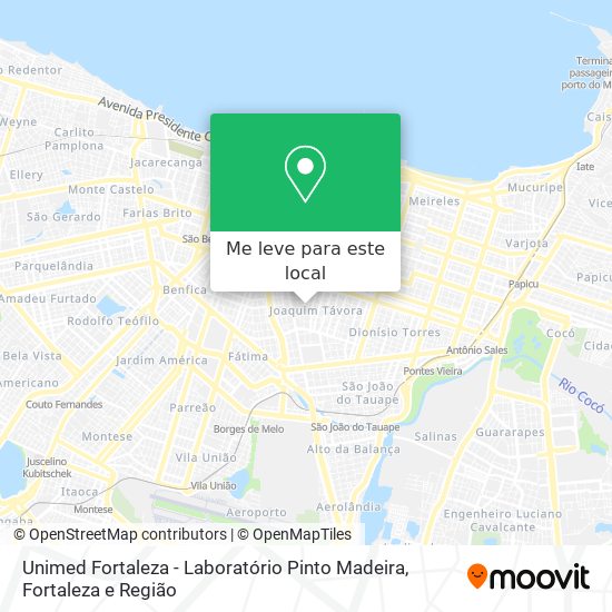 Unimed Fortaleza - Laboratório Pinto Madeira mapa