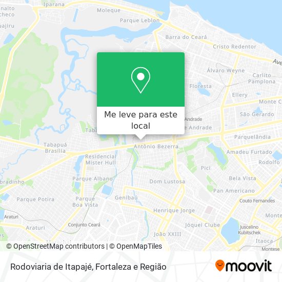 Rodoviaria de Itapajé mapa