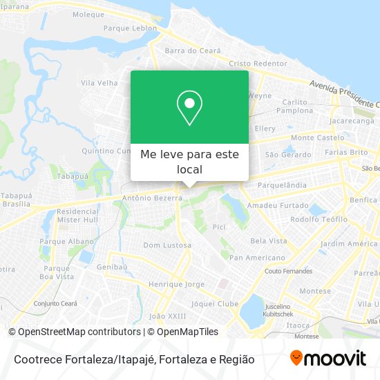 Cootrece Fortaleza/Itapajé mapa