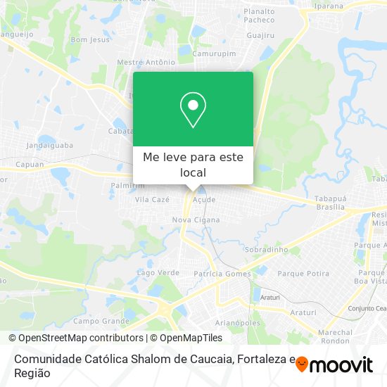 Comunidade Católica Shalom de Caucaia mapa
