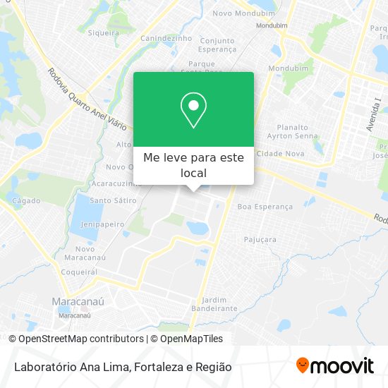 Laboratório Ana Lima mapa