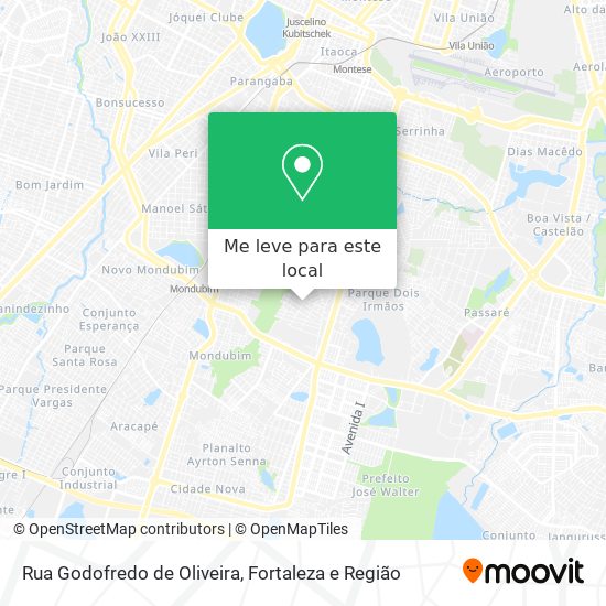 Rua Godofredo de Oliveira mapa