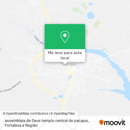 assembleia de Deus templo central de pacajus mapa