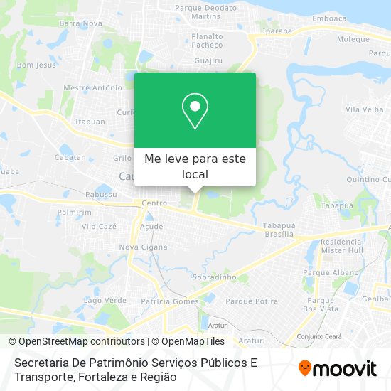 Secretaria De Patrimônio Serviços Públicos E Transporte mapa
