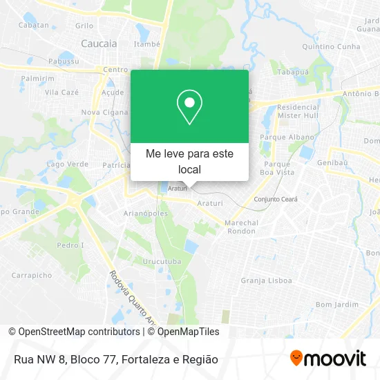 Rua NW 8, Bloco 77 mapa