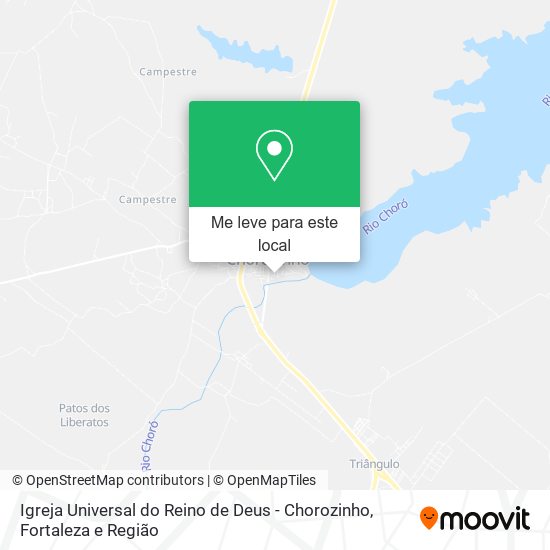 Igreja Universal do Reino de Deus - Chorozinho mapa