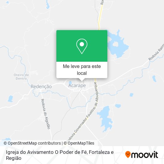 Igreja do Avivamento O Poder de Fé mapa