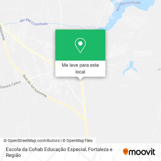 Escola da Cohab Educação Especial mapa