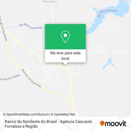 Banco do Nordeste do Brasil - Agência Cascavel mapa