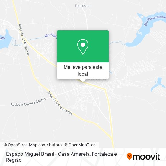 Espaço Miguel Brasil - Casa Amarela mapa