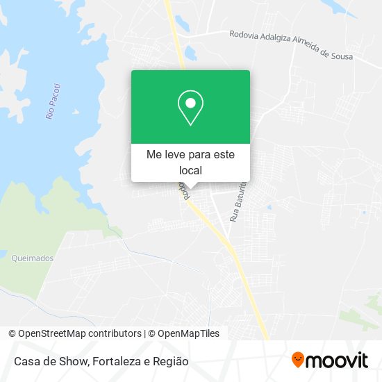 Casa de Show mapa