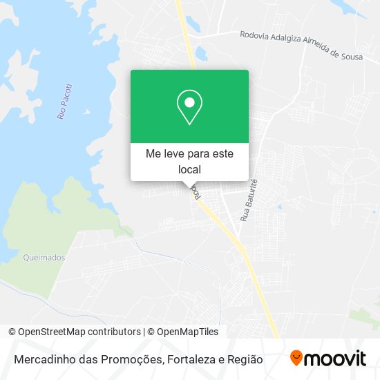 Mercadinho das Promoções mapa