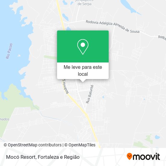 Mocó Resort mapa