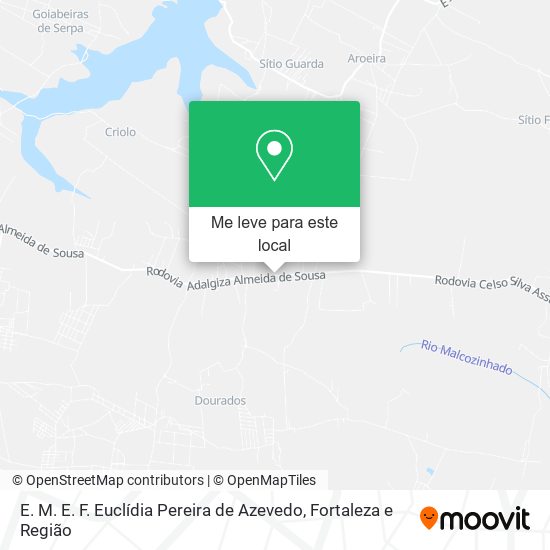 E. M. E. F. Euclídia Pereira de Azevedo mapa